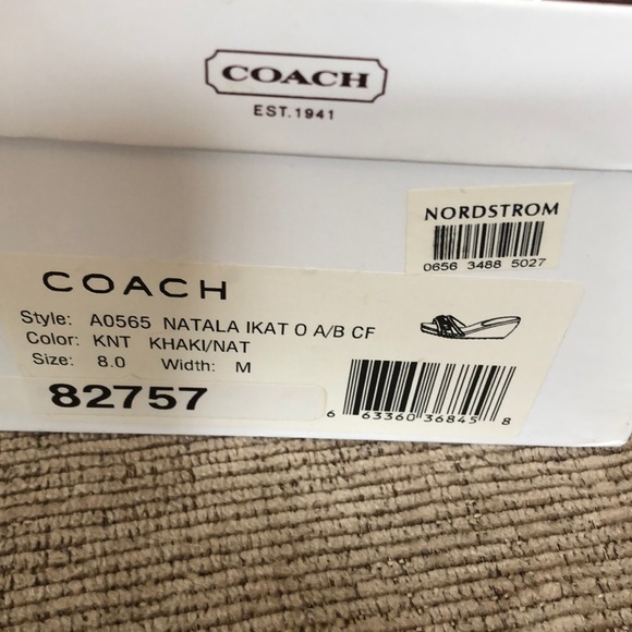 Coach Natala IKAT gold wedge - Picture 2 of 4